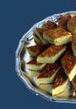 Sfouf: Lebanese cake (semolina, flour, baking powder, milk, pine nuts...) served with tea or milk.