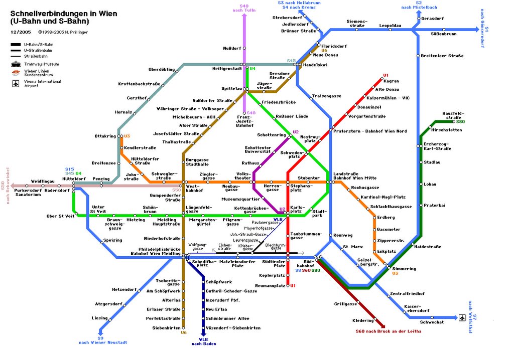 Network Maps of Vienna City
